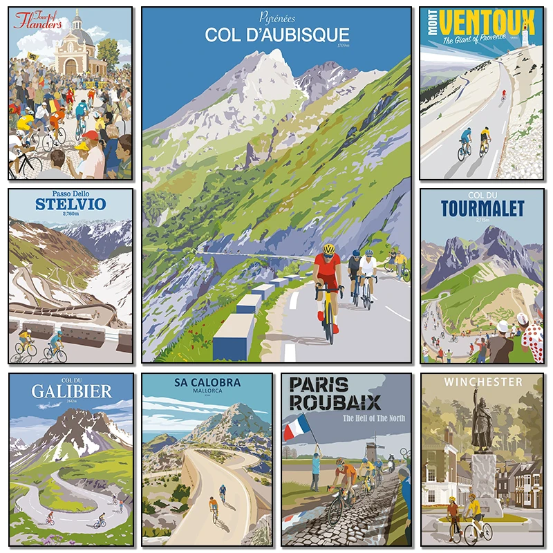 Mountain Biking Europe - لوحات فنية لدراجات الجبال والدراجات الحضرية