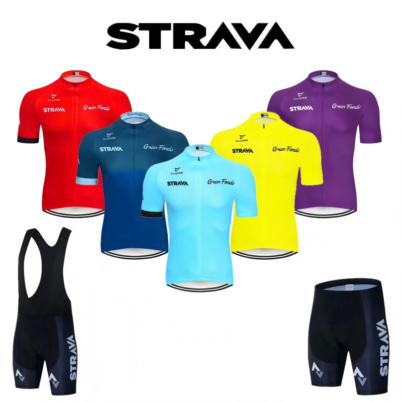 Mountain Biking Jerseys Men - STRAVA مجموعات ملابس ركوب الدراجات للرجال