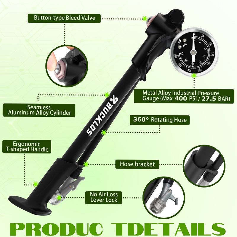 مضخة هواء للدراجات من BUCKLOS  - مراجعة Mtb Fork Air وسعره