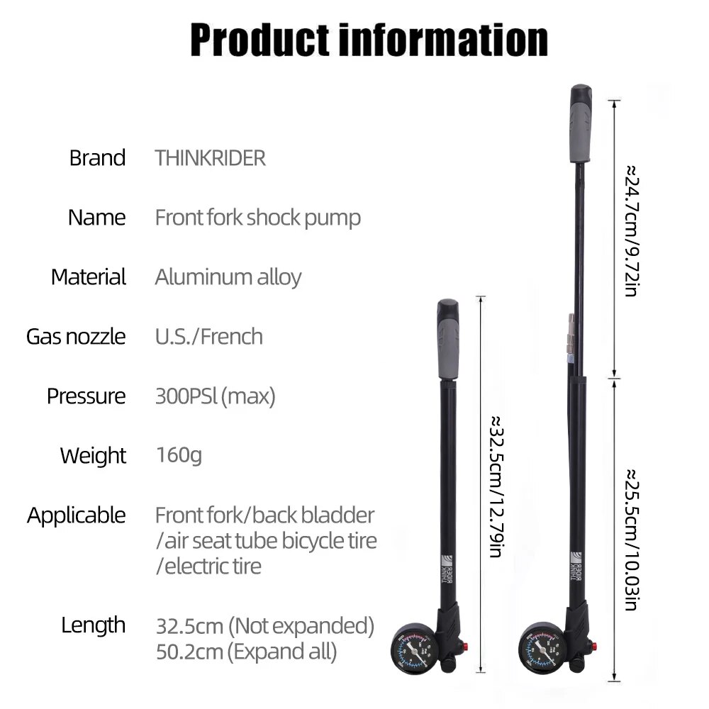 مضخة هواء الدراجة ThinkRider ا - مراجعة Mtb Fork Air وسعره